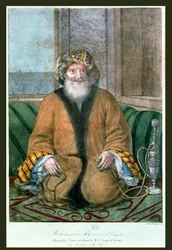 Mehemet Ali (1769-1849) onderkoning van Egypte, gegraveerd door Bregesut, 1818